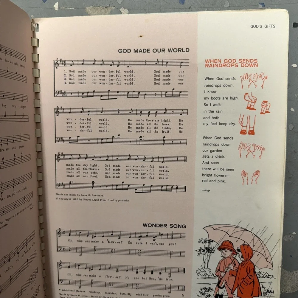 1962 Little Ones‎ Sing Preschool Praise Music Sunday School Classics SongBook